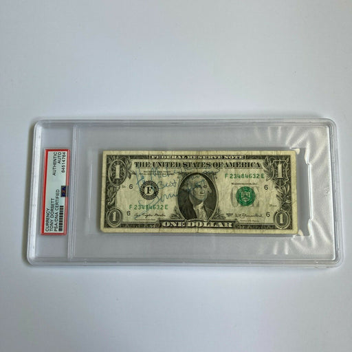 Tony Dorsett Signed Autographed $1 One Dollar Bill PSA DNA COA