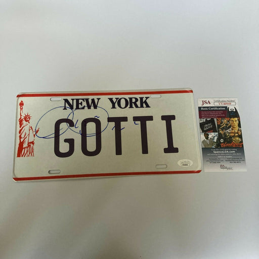 Armand Assante Signed John GOTTI Movie New York License Plate With JSA COA