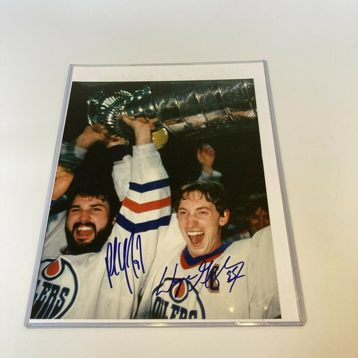 Wayne Gretzky & Paul Coffey Signed 8x10 Oilers Photo PSA DNA COA