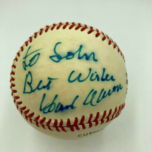 Hank Aaron Signed Vintage National League Baseball "To John" PSA DNA COA