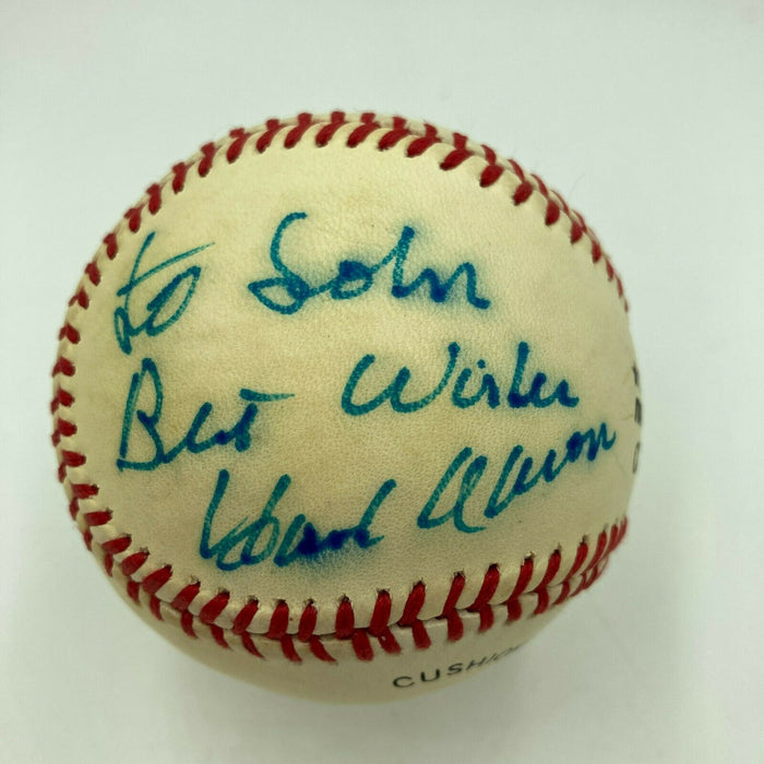 Hank Aaron Signed Vintage National League Baseball "To John" PSA DNA COA