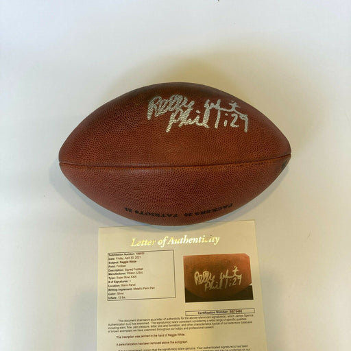 Reggie White Signed 1997 Super Bowl XXXI Wilson Game Football JSA COA Packers