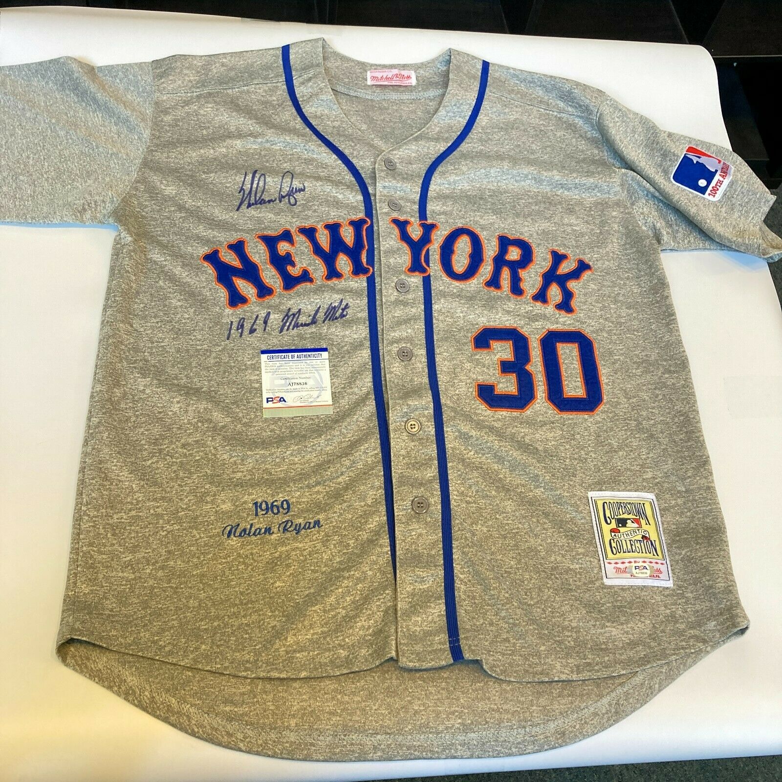 Official New York Mets Mitchell & Ness White 1969 World Series