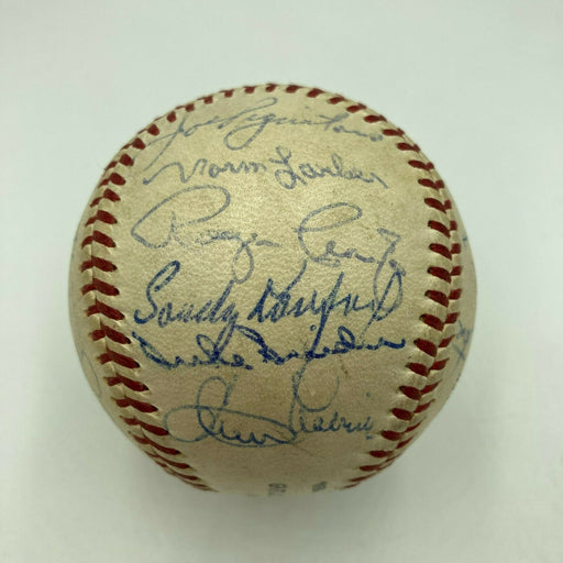 1959 Los Angeles Dodgers World Series Champs Team Signed Baseball Koufax JSA COA