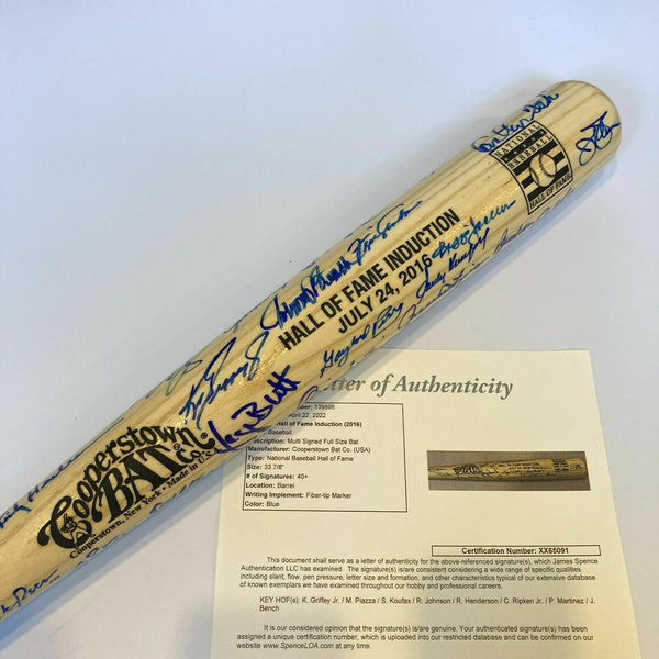 2016 Hall Of Fame Induction Multi Signed Baseball Bat 40+ Sigs Sandy Koufax JSA