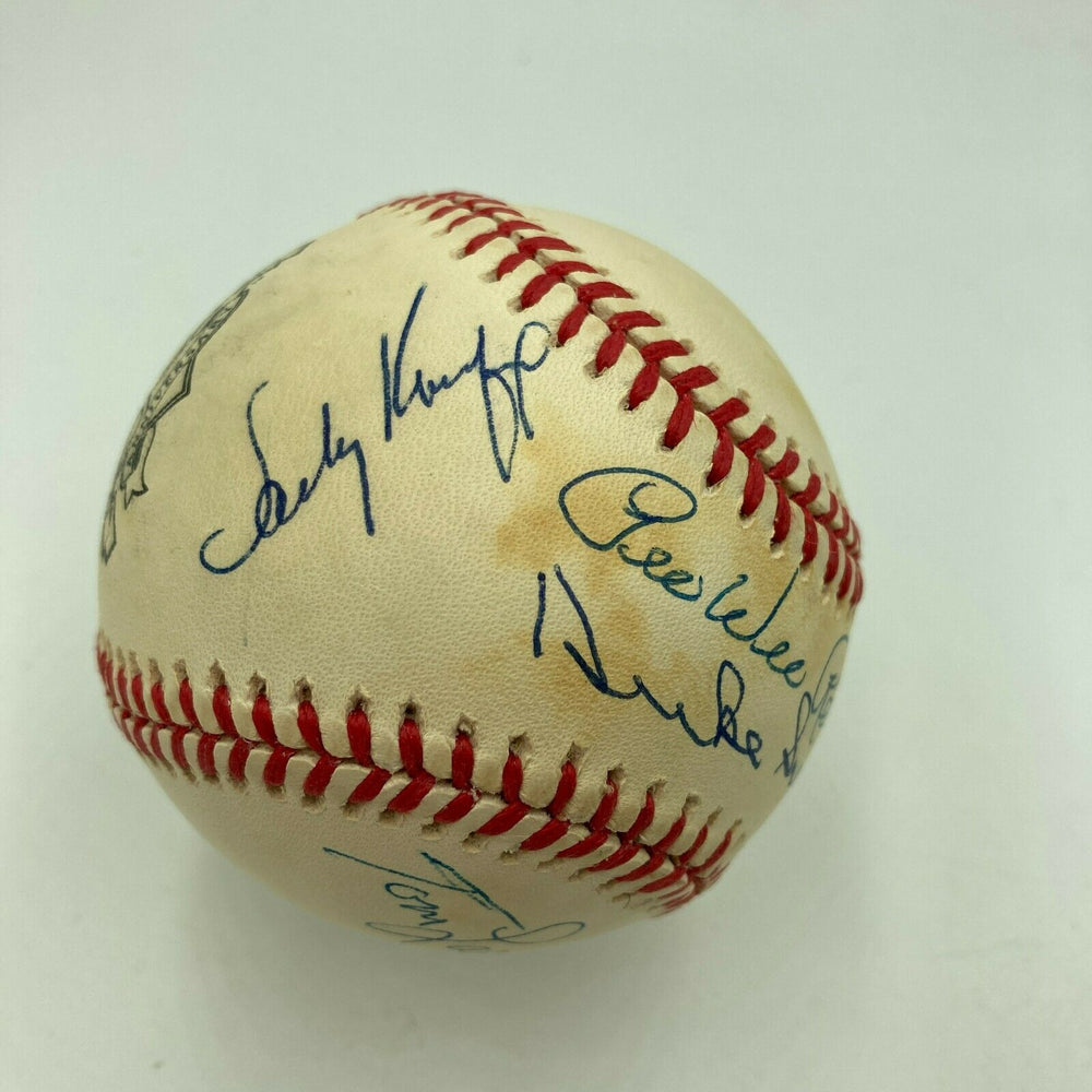 Sandy Koufax Pee Wee Reese Duke Snider Signed Jackie Robinson Day Baseball JSA