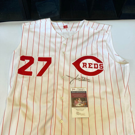 Jose Rijo Signed 1990's Cincinnati Reds Authentic Game Issued Jersey JSA COA