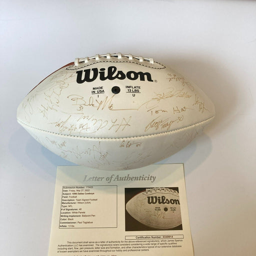 1996 Dallas Cowboys Team Signed Football 48 Sigs Troy Aikman Emmitt Smith JSA