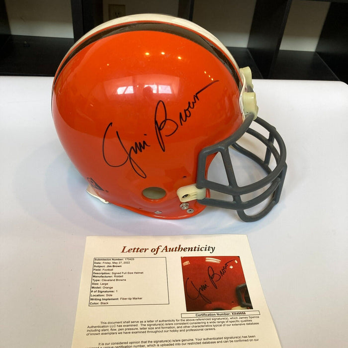 Jim Brown Autographed Signed Authentic Riddell Cleveland Browns Mini Helmet  JSA COA