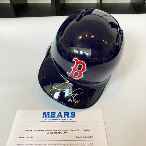 David Ortiz Signed Game Used 2013 Boston Red Sox Helmet JSA & MEARS COA