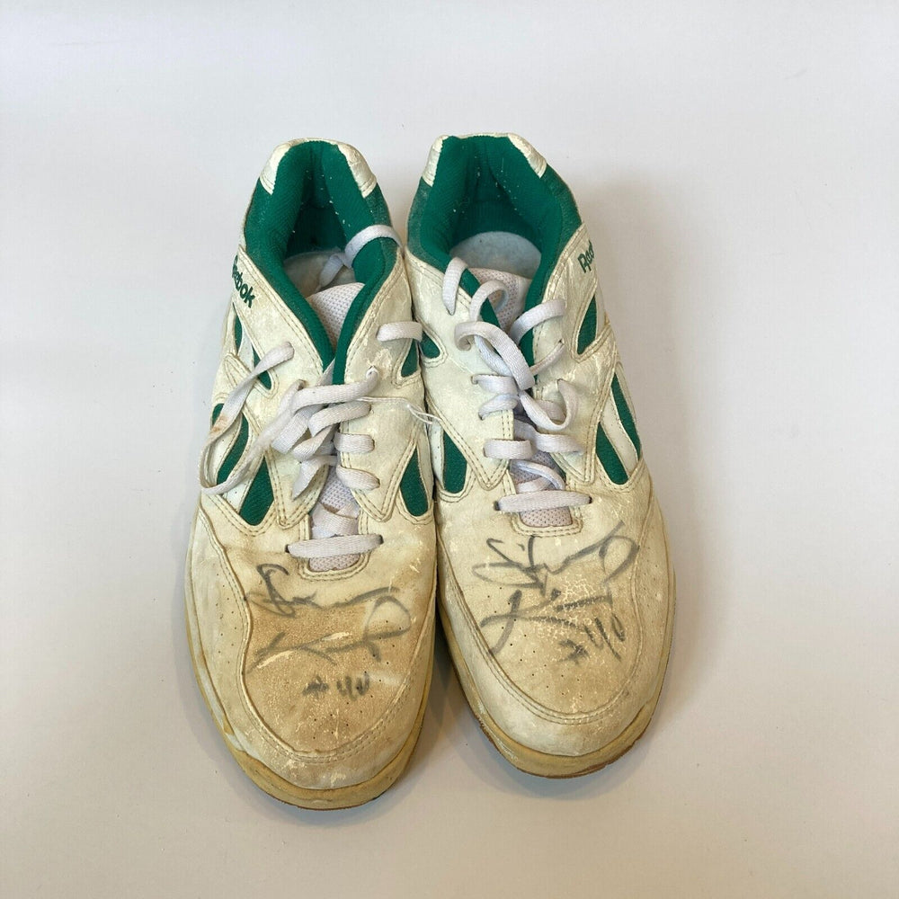 1990's Shawn Kemp Seattle Supersonics Game-Used Dual Signed Sneakers S —  Showpieces Sports