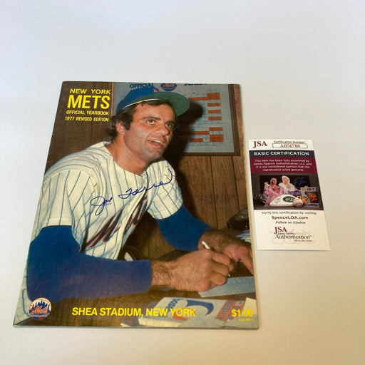 Joe Torre Signed Vintage 1977 New York Mets Yearbook With JSA COA