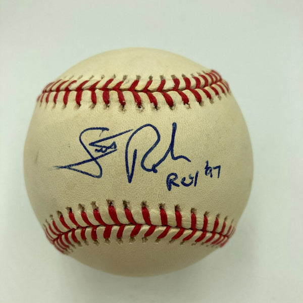 Scott Rolen 1997 Rookie Of The Year Signed National League Baseball With JSA COA