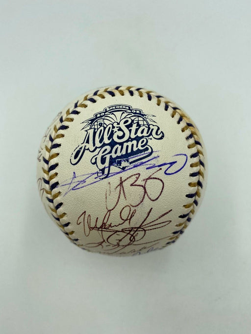 2002 All Star Game Signed Baseball Vladimir Guerrero Mike Piazza 27 Sigs JSA COA