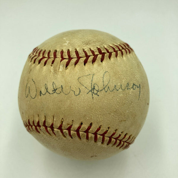 Extraordinary Walter Johnson Single Signed Autographed Baseball With JSA COA