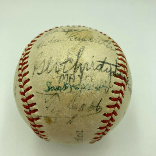 Ty Cobb & Willie Mays HOF Legends Signed Baseball With JSA COA