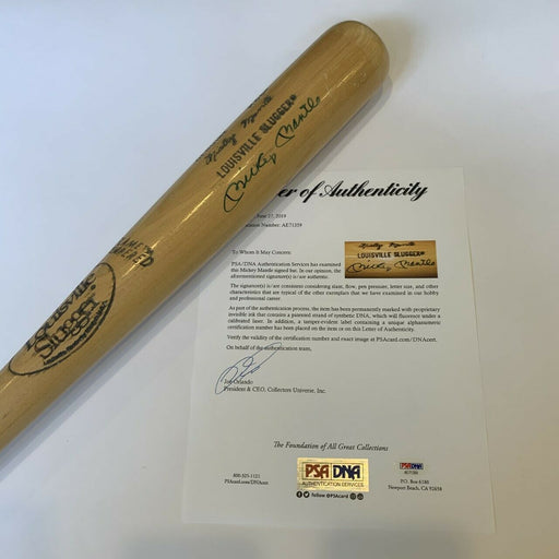 Mickey Mantle Signed Louisville Slugger Game Model Baseball Bat PSA DNA COA