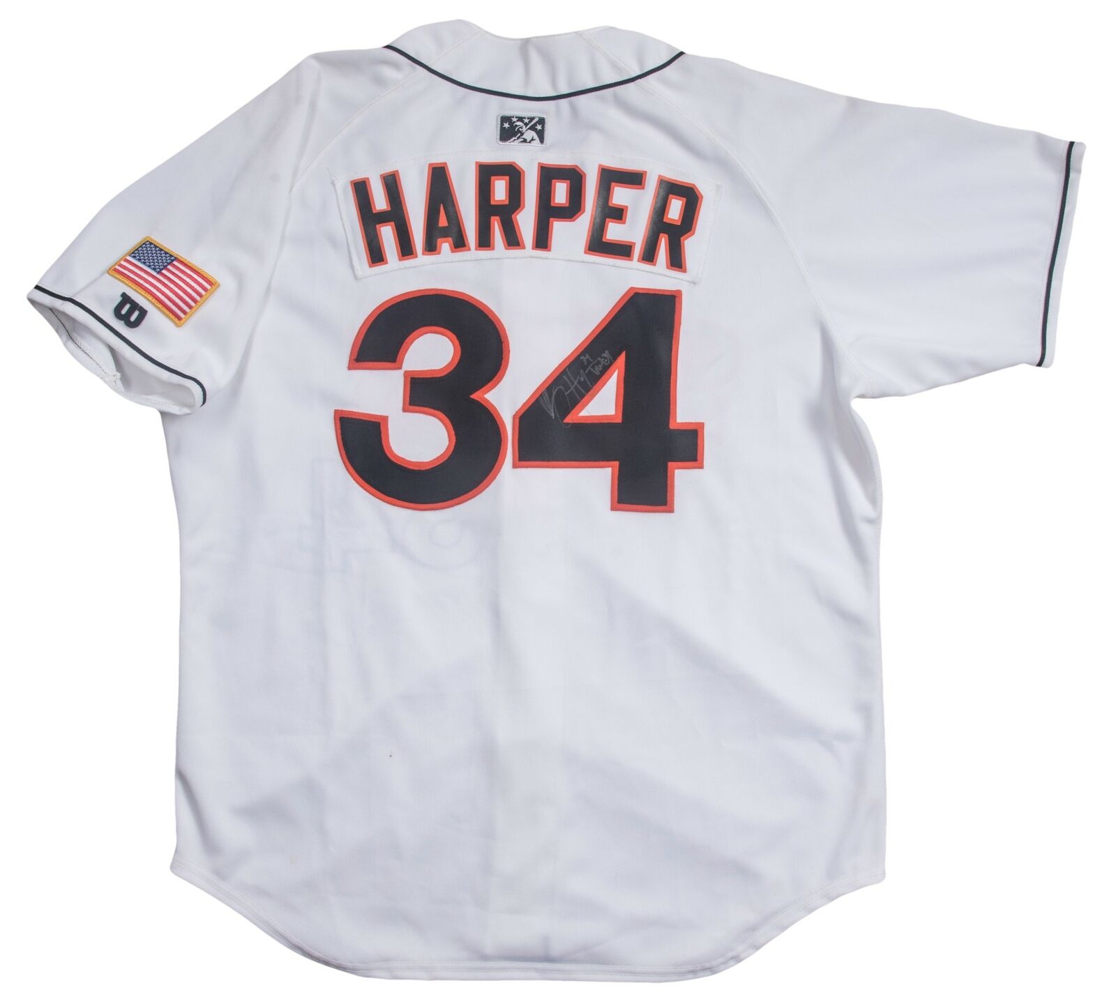 2011 Bryce Harper Rookie Signed Game Used Minor League Suns Jersey Beckett COA