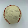 1970's Willie Mays Signed Vintage National League Feeney Baseball Beckett COA