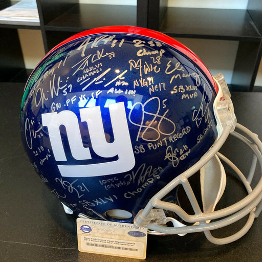 Stunning 2011 New York Giants Super Bowl Champs Team Signed Helmet Steiner COA