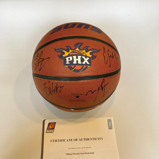 2009-10 Phoenix Suns Team Signed Basketball With Team Letter COA
