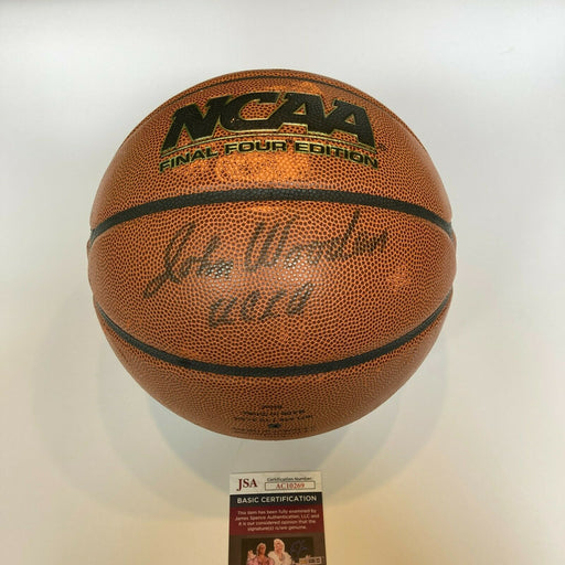 John Wooden UCLA Signed Wilson Official NCAA Basketball With JSA COA