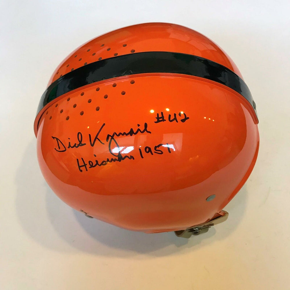 Dick Kazmaier 1951 Heisman Trophy Winner Signed Full Size Princeton Helmet JSA