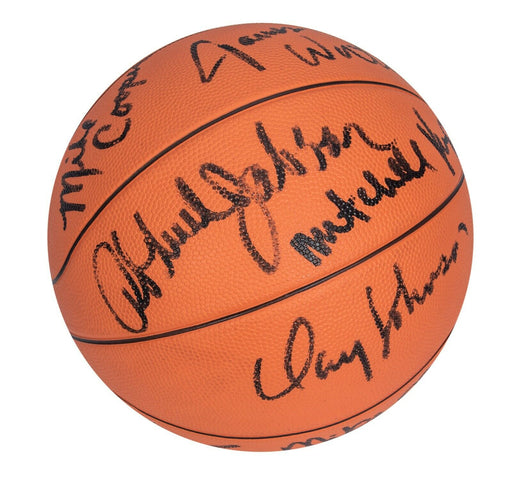 1982 Los Angeles Lakers Team Signed Basketball Magic Johnson Kareem Jabbar JSA