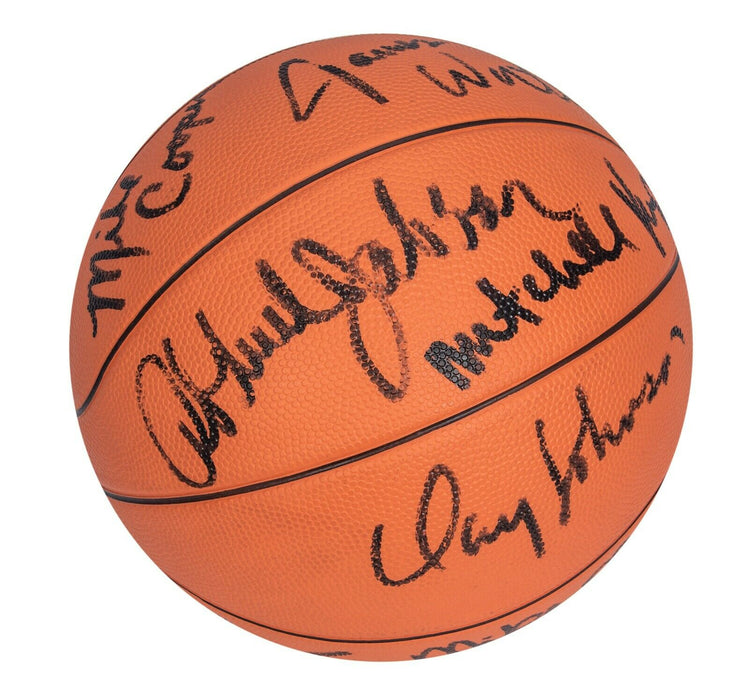 1982 Los Angeles Lakers Team Signed Basketball Magic Johnson Kareem Jabbar JSA