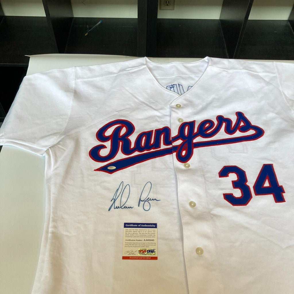 Nolan Ryan Signed Authentic 1990 Texas Rangers Game Model Jersey With JSA  COA