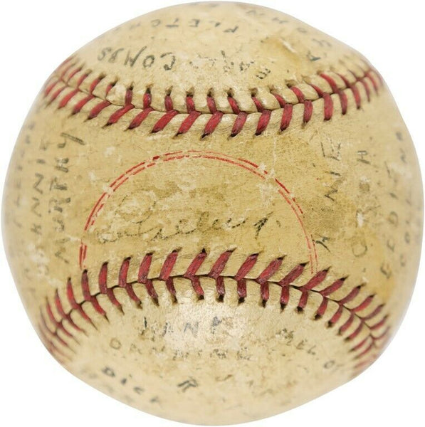Lou Gehrig Single Signed 1934 Official American League Harridge Baseball JSA COA