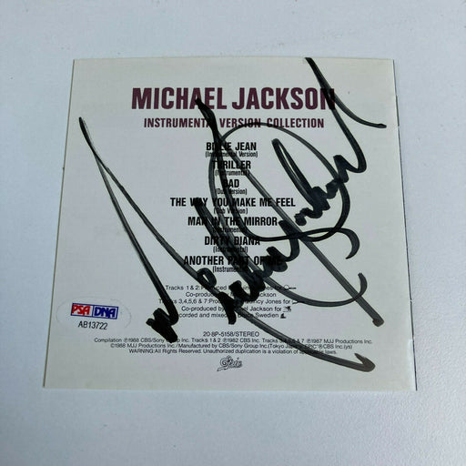 Michael Jackson Signed Autographed CD Cover With PSA DNA COA