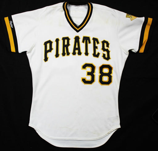 1989 Bob Patterson Pittsburgh Pirates Game Used Home Jersey MEARS COA A10