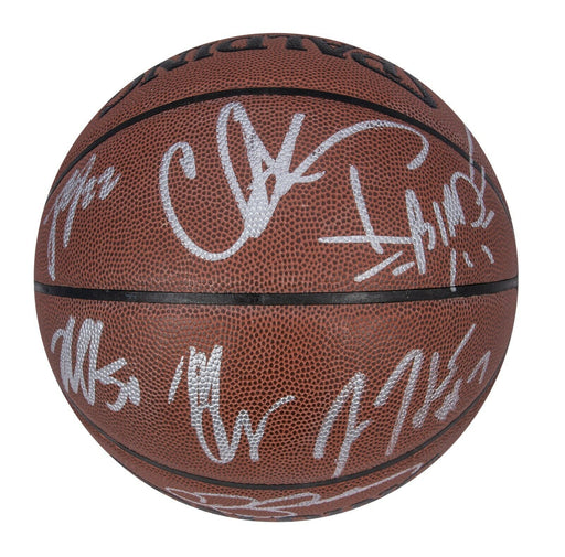 LeBron James & Dwyane Wade 2013-14 Miami Heat Team Signed Basketball JSA COA