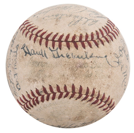 1945 Detroit Tigers World Series Champs Team Signed Baseball With JSA COA RARE
