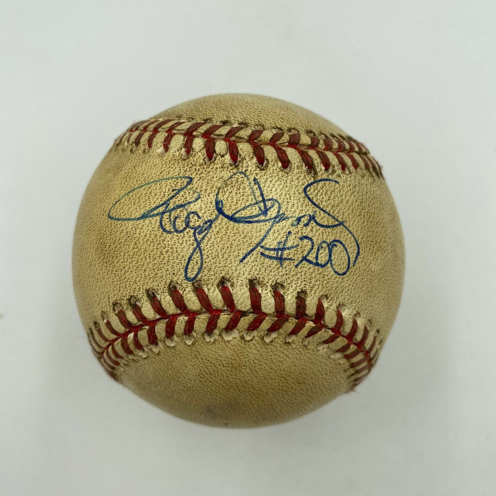 Rare Roger Clemens 200th Career Win 5-22-97 Signed Game Used Baseball JSA COA