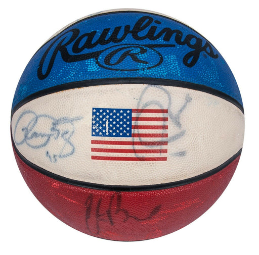 2002 Team USA Olympics Gold Team Signed Autographed FIBA Basketball With JSA COA