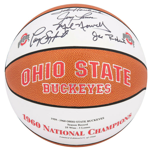 1959-60 Ohio State Buckeyes National Champions Team Signed Basketball Beckett
