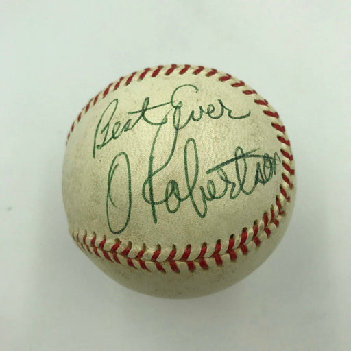 RARE Oscar Robertson "Best Ever" Playing Days Signed Baseball Nov. 11, 1969 PSA