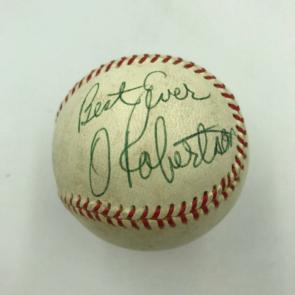 RARE Oscar Robertson "Best Ever" Playing Days Signed Baseball Nov. 11, 1969 PSA