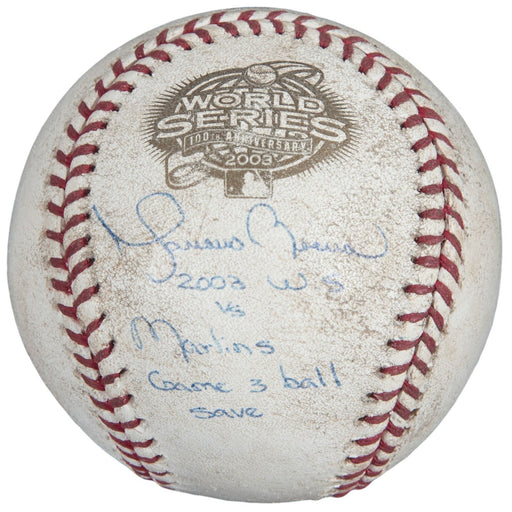 Mariano Rivera Signed 2003 World Series Final Pitch Game Used Baseball Steiner