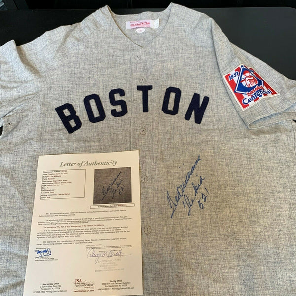 Beautiful Ted Williams "The Kid 521 Home Runs" Signed Boston Red Sox Jersey JSA