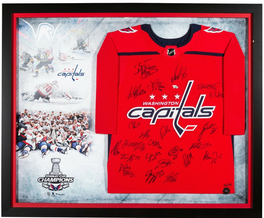 2018 Washington Capitals Stanley Cup Champs Signed Jersey Display Fanatics