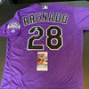 Nolan Arenado Signed 2017 Colorado Rockies Game Issued Jersey JSA COA & MLB