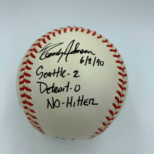 Stunning Randy Johnson No Hitter June 2, 1990 Signed Inscribed Baseball JSA COA