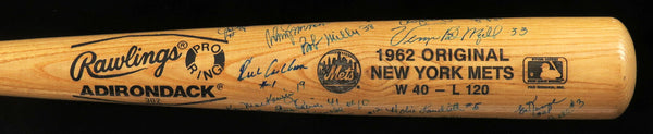 1962 New York Mets Inaugural Season Team Signed Bat 33 Sigs With JSA COA