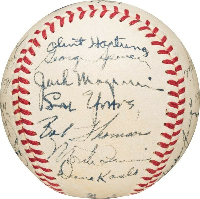 1951 New York Giants Team Signed Baseball PSA DNA Autograph Grade MINT 9