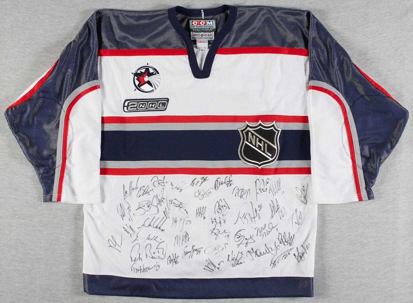 2000 NHL All Star Game Signed Jersey 30 Sigs Jagr Brodeur Roenick Bourque JSA