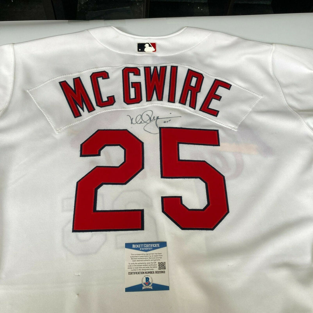 Mark Mcgwire Signed Authentic 2001 St. Louis Cardinals Game Model Jersey Beckett