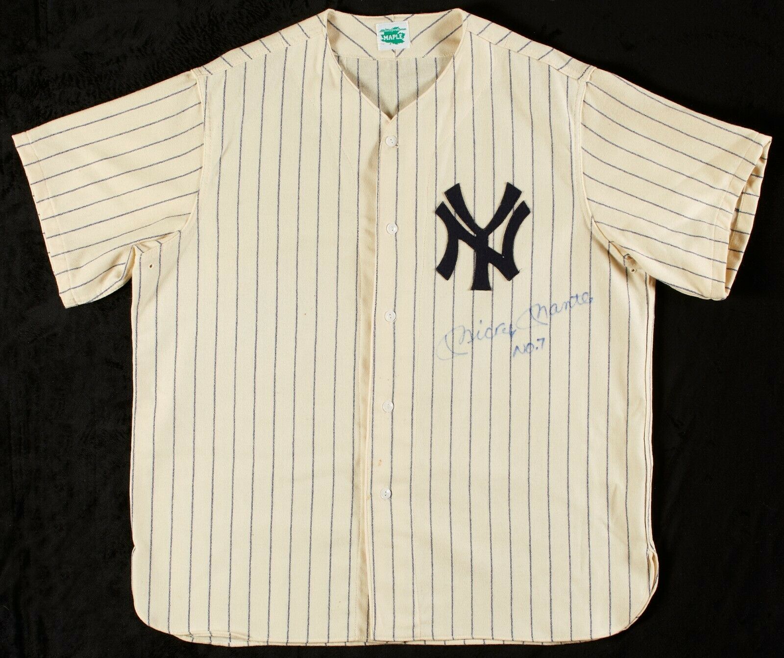 Mickey Mantle No. 7 Signed Authentic New York Yankees Game Jersey Beckett  COA